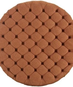 Modway Ottomans Amour Upholstered Fabric Ottoman Orange