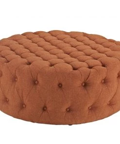 Modway Ottomans Amour Upholstered Fabric Ottoman Orange
