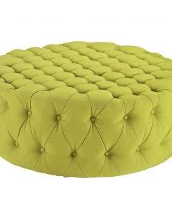 Modway Ottomans Amour Upholstered Fabric Ottoman Wheatgrass