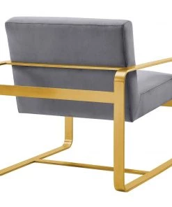 Modway Astute Performance Velvet Armchair Gray