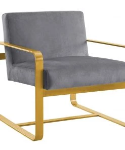 Modway Astute Performance Velvet Armchair Gray