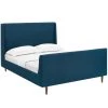 Modway Beds Aubree Queen Upholstered Fabric Sleigh Platform Bed Azure