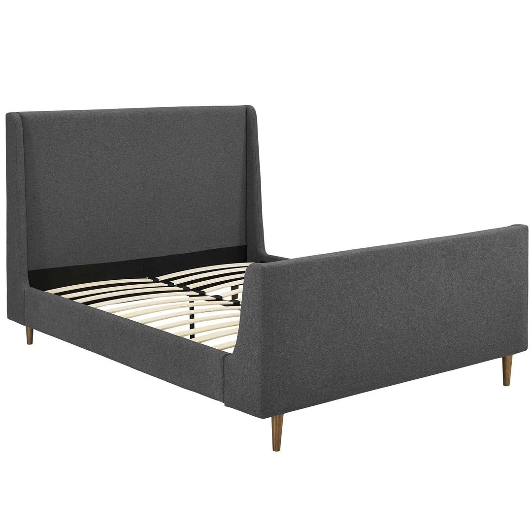 Modway Beds Aubree Queen Upholstered Fabric Sleigh Platform Bed Gray 2 Modway Beds Aubree Queen Upholstered Fabric Sleigh Platform Bed Gray