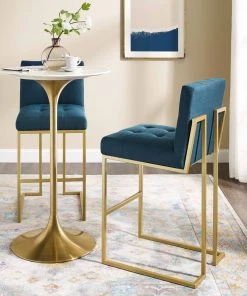 Modway Stools Baron Bar Stool Faux Leather Set Of 2 White