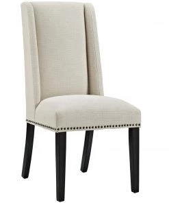 Modway Baron Dining Chair Fabric Set Of 4 Beige