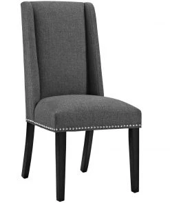 Modway Baron Dining Chair Fabric Set Of 4 Gray Dining Chairs