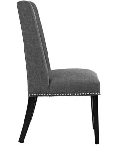 Modway Baron Dining Chair Fabric Set Of 4 Gray Dining Chairs