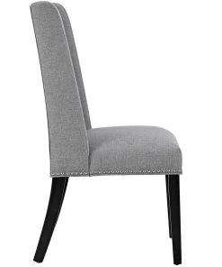 Modway Baron Dining Chair Fabric Set Of 4 Light Gray Dining Chairs