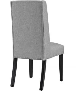 Modway Baron Dining Chair Fabric Set Of 4 Light Gray Dining Chairs