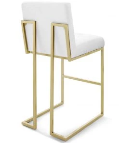 Modway Stools Baronet Bar Stool Upholstered Fabric Set Of 2 Gray