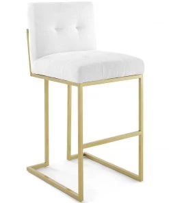 Modway Stools Baronet Bar Stool Upholstered Fabric Set Of 2 Gray