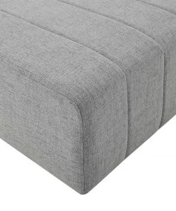 Modway Ottomans Bartlett Upholstered Fabric Ottoman Light Gray