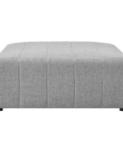 Modway Ottomans Bartlett Upholstered Fabric Ottoman Light Gray