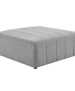 Modway Ottomans Bartlett Upholstered Fabric Ottoman Light Gray
