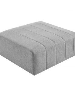Modway Ottomans Bartlett Upholstered Fabric Ottoman Light Gray