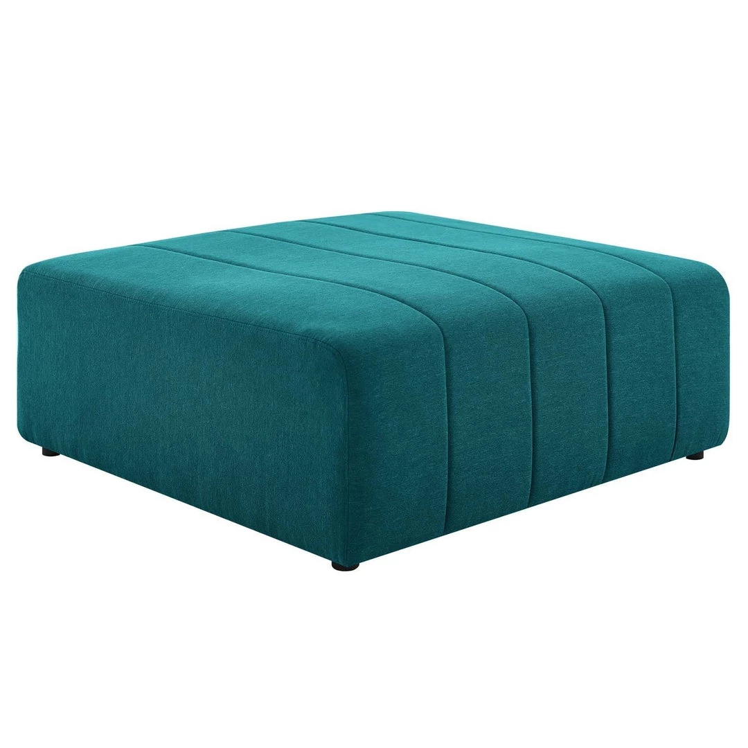 Modway Ottomans Bartlett Upholstered Fabric Ottoman Teal 1 Modway Ottomans Bartlett Upholstered Fabric Ottoman Teal