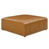 Modway Bartlett Vegan Leather Ottoman Tan