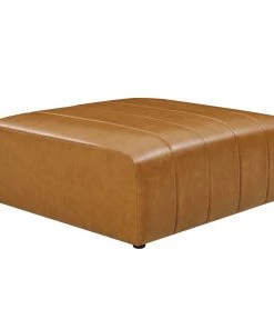 Modway Bartlett Vegan Leather Ottoman Tan