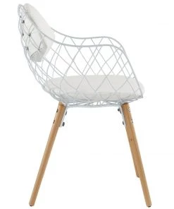 Modway Dining Chairs Basket Dining Set Set Of 4 White