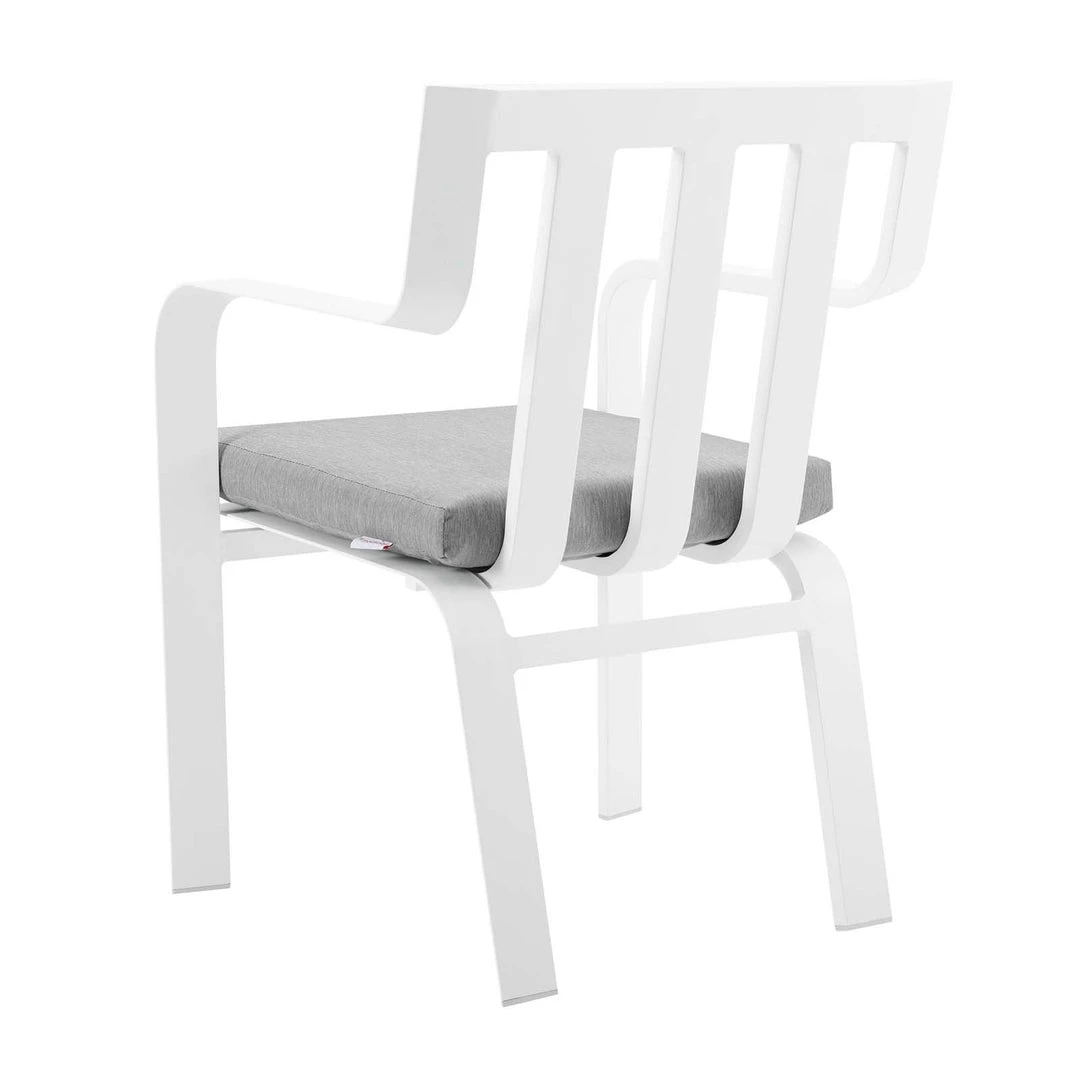 Modway Baxley Outdoor Patio Aluminum Armchair Set Of 2 White Gray Armchair Sets 4 Modway Baxley Outdoor Patio Aluminum Armchair Set Of 2 White Gray Armchair Sets