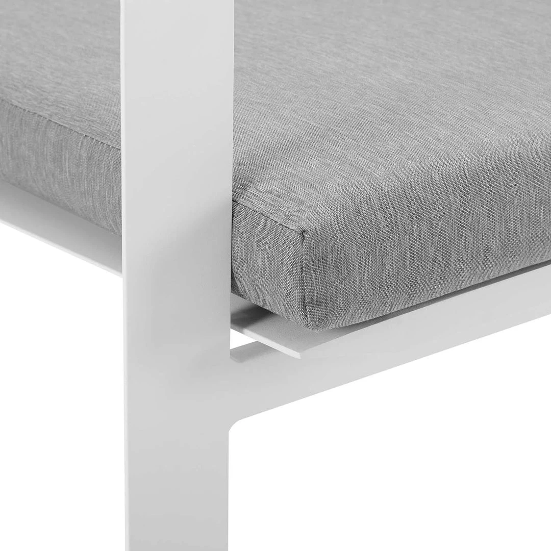 Modway Baxley Outdoor Patio Aluminum Armchair Set Of 2 White Gray Armchair Sets 6 Modway Baxley Outdoor Patio Aluminum Armchair Set Of 2 White Gray Armchair Sets