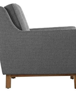 Modway Beguile Upholstered Fabric Loveseat Gray