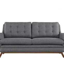 Modway Beguile Upholstered Fabric Loveseat Gray