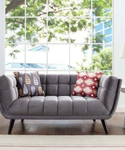 Modway Bestow Performance Velvet Loveseat Gray 8 Modway Bestow Performance Velvet Loveseat Gray