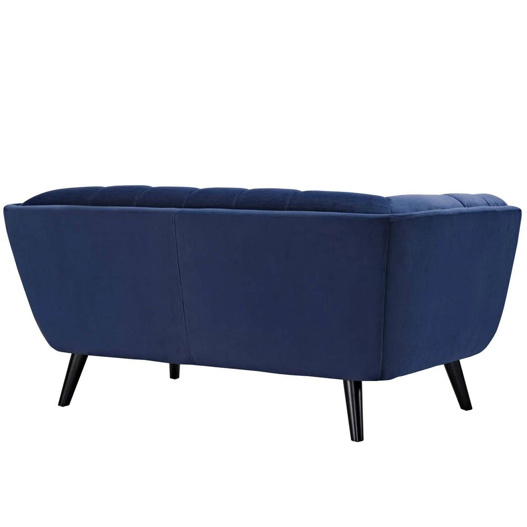 Modway Bestow Performance Velvet Loveseat Navy 2 Modway Bestow Performance Velvet Loveseat Navy