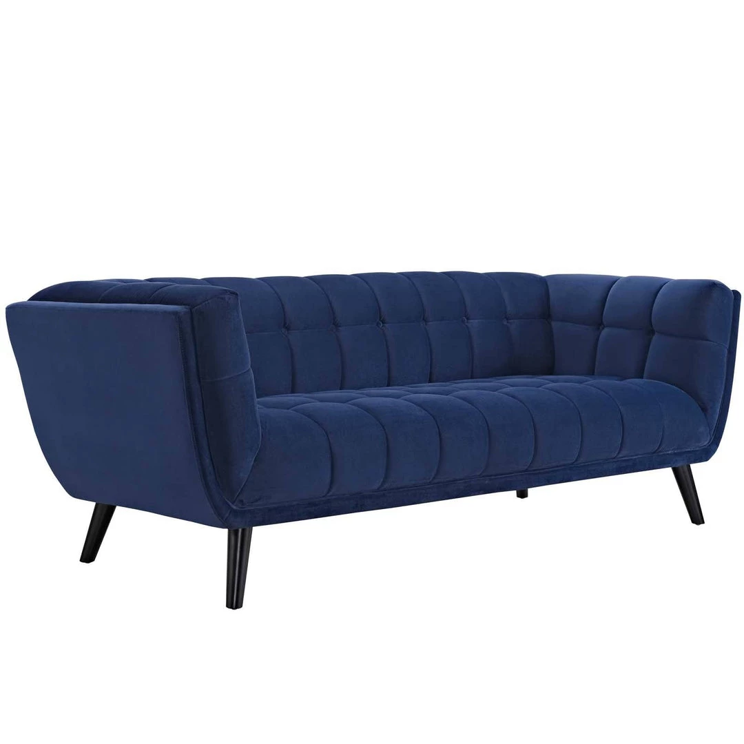 Modway Bestow Performance Velvet Sofa Navy 2 Modway Bestow Performance Velvet Sofa Navy