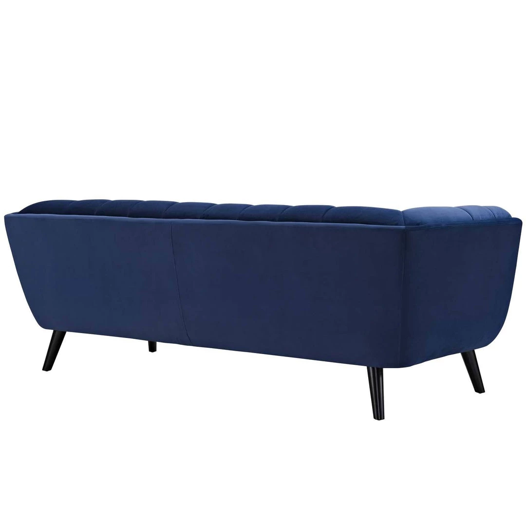 Modway Bestow Performance Velvet Sofa Navy 3 Modway Bestow Performance Velvet Sofa Navy
