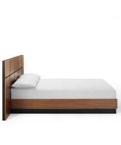 Modway Caima Queen Platform Bed Walnut Beds