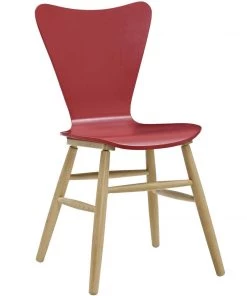 Modway Dining Chairs Cascade Dining Chair Set Of 4 Red