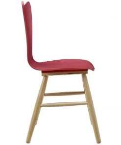 Modway Dining Chairs Cascade Dining Chair Set Of 4 Red