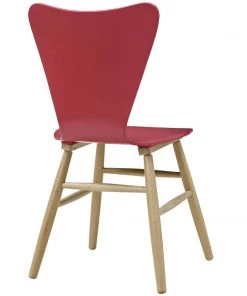 Modway Dining Chairs Cascade Dining Chair Set Of 4 Red