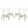 Modway Cascade Dining Chair Set Of 4 White Dining Chairs