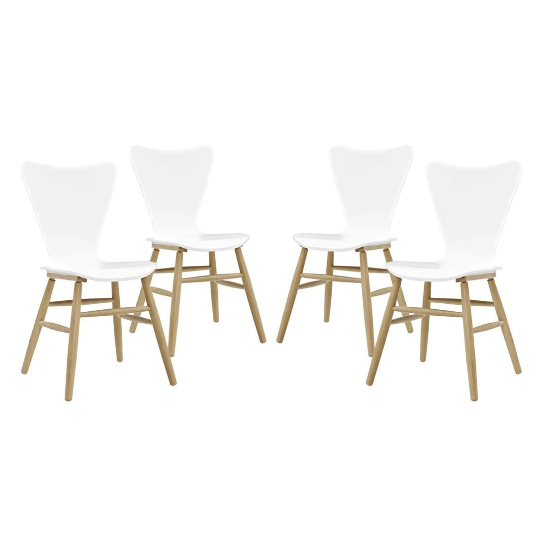 Modway Cascade Dining Chair Set Of 4 White Dining Chairs 1 Modway Cascade Dining Chair Set Of 4 White Dining Chairs