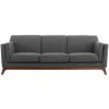Modway Chance Upholstered Fabric Sofa Gray SOFAS