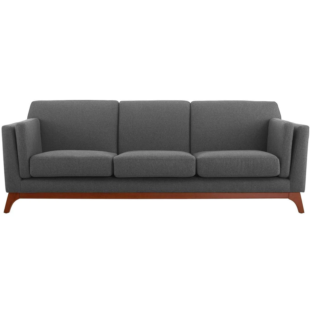 Modway Chance Upholstered Fabric Sofa Gray SOFAS 1 Modway Chance Upholstered Fabric Sofa Gray SOFAS