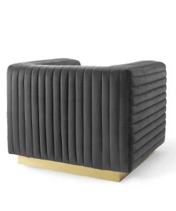 Modway Charisma Channel Tufted Performance Velvet Accent Armchair Charcoal Armchairs 11 Modway Charisma Channel Tufted Performance Velvet Accent Armchair Charcoal Armchairs