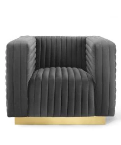 Modway Charisma Channel Tufted Performance Velvet Accent Armchair Charcoal Armchairs 12 Modway Charisma Channel Tufted Performance Velvet Accent Armchair Charcoal Armchairs