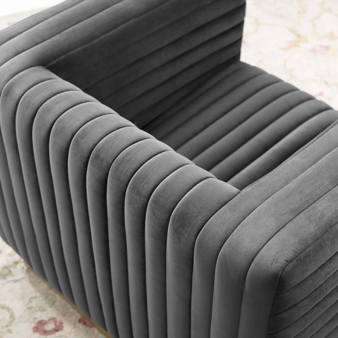 Modway Charisma Channel Tufted Performance Velvet Accent Armchair Charcoal Armchairs 7 Modway Charisma Channel Tufted Performance Velvet Accent Armchair Charcoal Armchairs