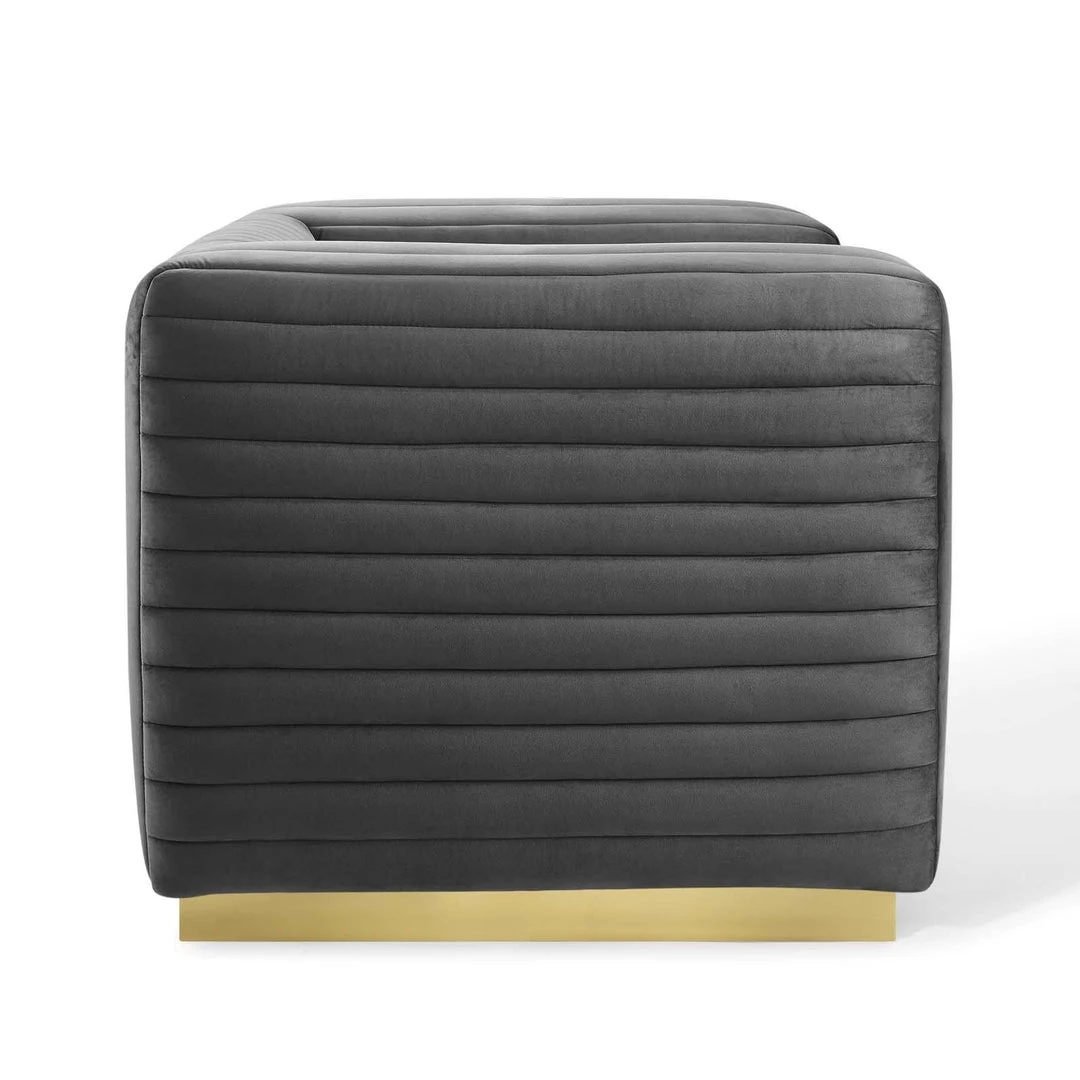 Modway Charisma Channel Tufted Performance Velvet Accent Armchair Charcoal Armchairs 3 Modway Charisma Channel Tufted Performance Velvet Accent Armchair Charcoal Armchairs