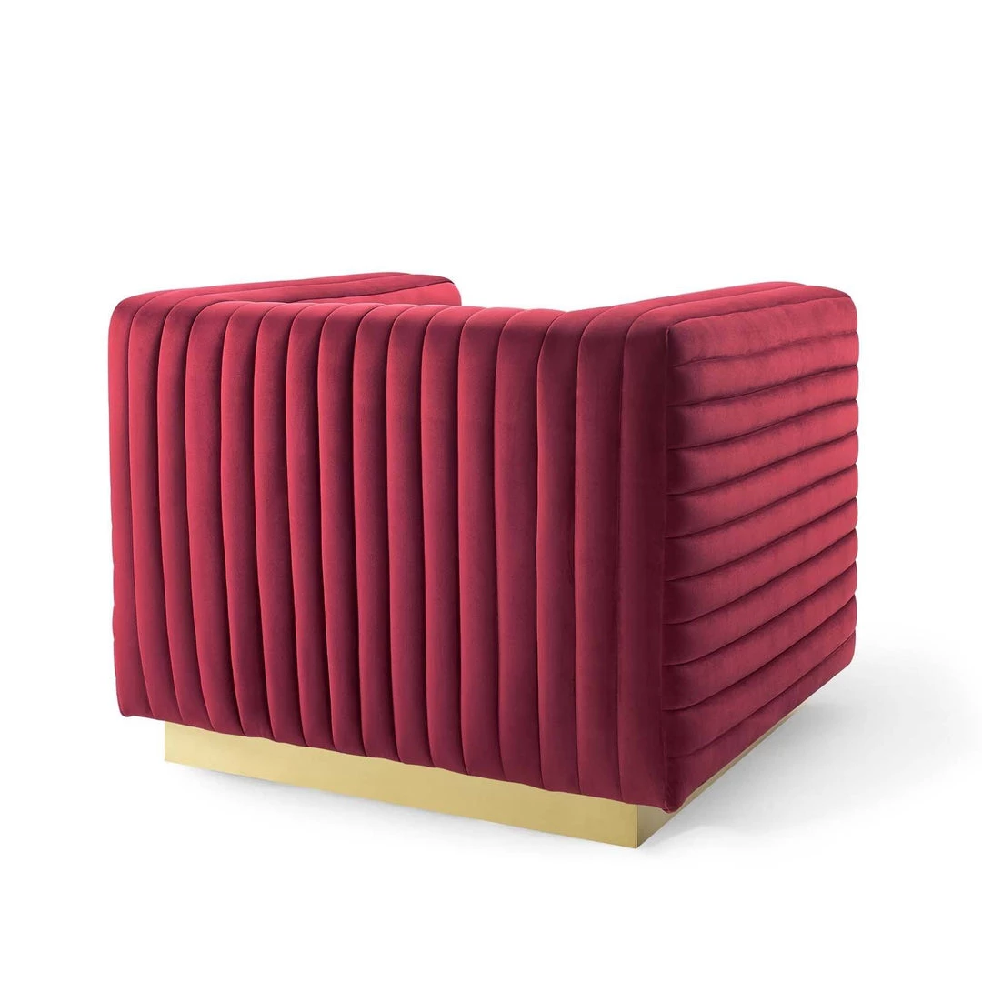 Modway Charisma Channel Tufted Performance Velvet Accent Armchair Maroon 4 Modway Charisma Channel Tufted Performance Velvet Accent Armchair Maroon