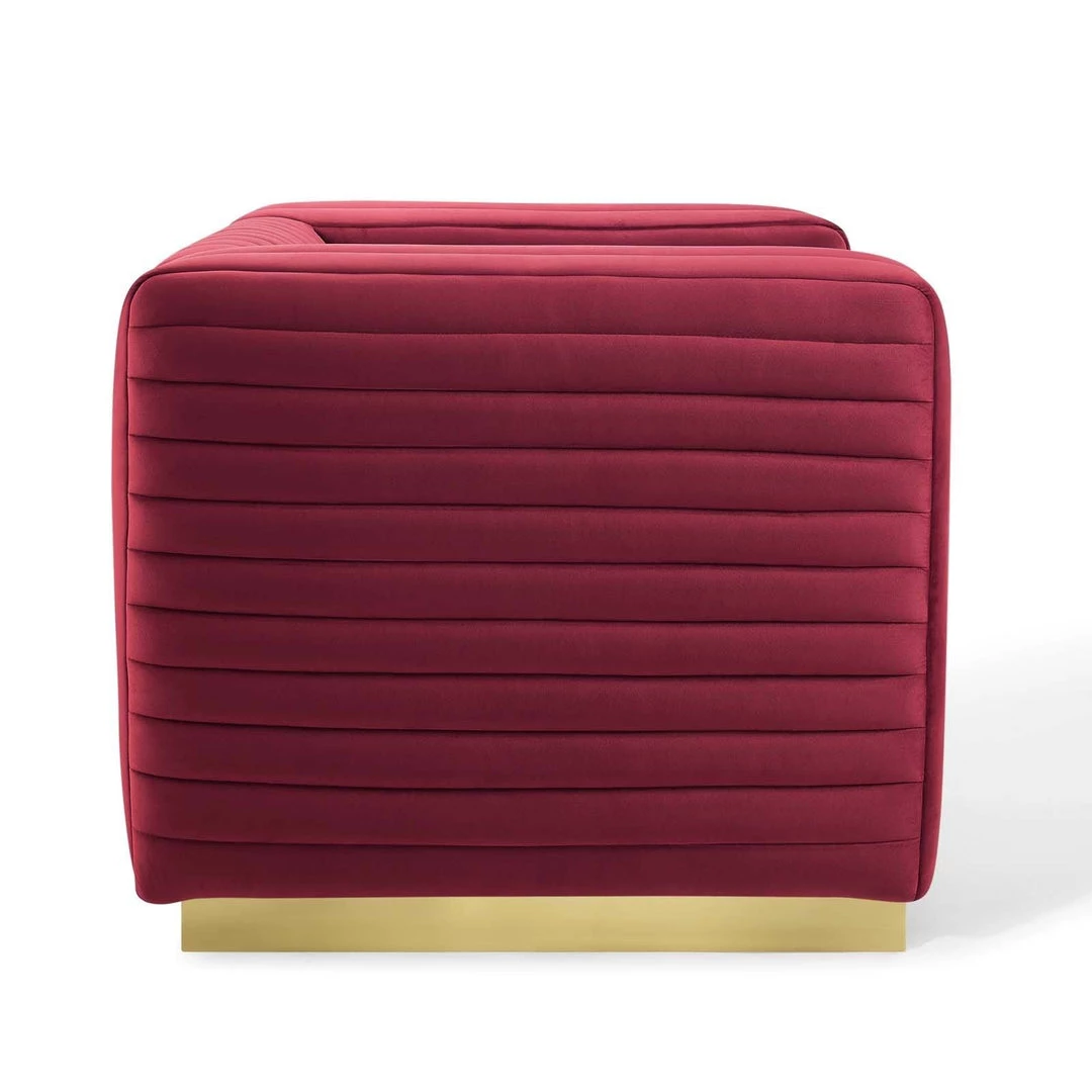 Modway Charisma Channel Tufted Performance Velvet Accent Armchair Maroon 3 Modway Charisma Channel Tufted Performance Velvet Accent Armchair Maroon