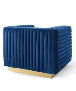 Modway Armchairs Charisma Channel Tufted Performance Velvet Accent Armchair Navy 11 Modway Armchairs Charisma Channel Tufted Performance Velvet Accent Armchair Navy