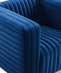 Modway Armchairs Charisma Channel Tufted Performance Velvet Accent Armchair Navy 13 Modway Armchairs Charisma Channel Tufted Performance Velvet Accent Armchair Navy