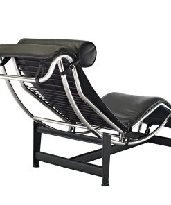 Modway Chaise Lounge Chairs Charles Leather Chaise Lounge Black