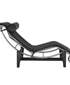 Modway Chaise Lounge Chairs Charles Leather Chaise Lounge Black