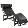 Modway Chaise Lounge Chairs Charles Leather Chaise Lounge Black